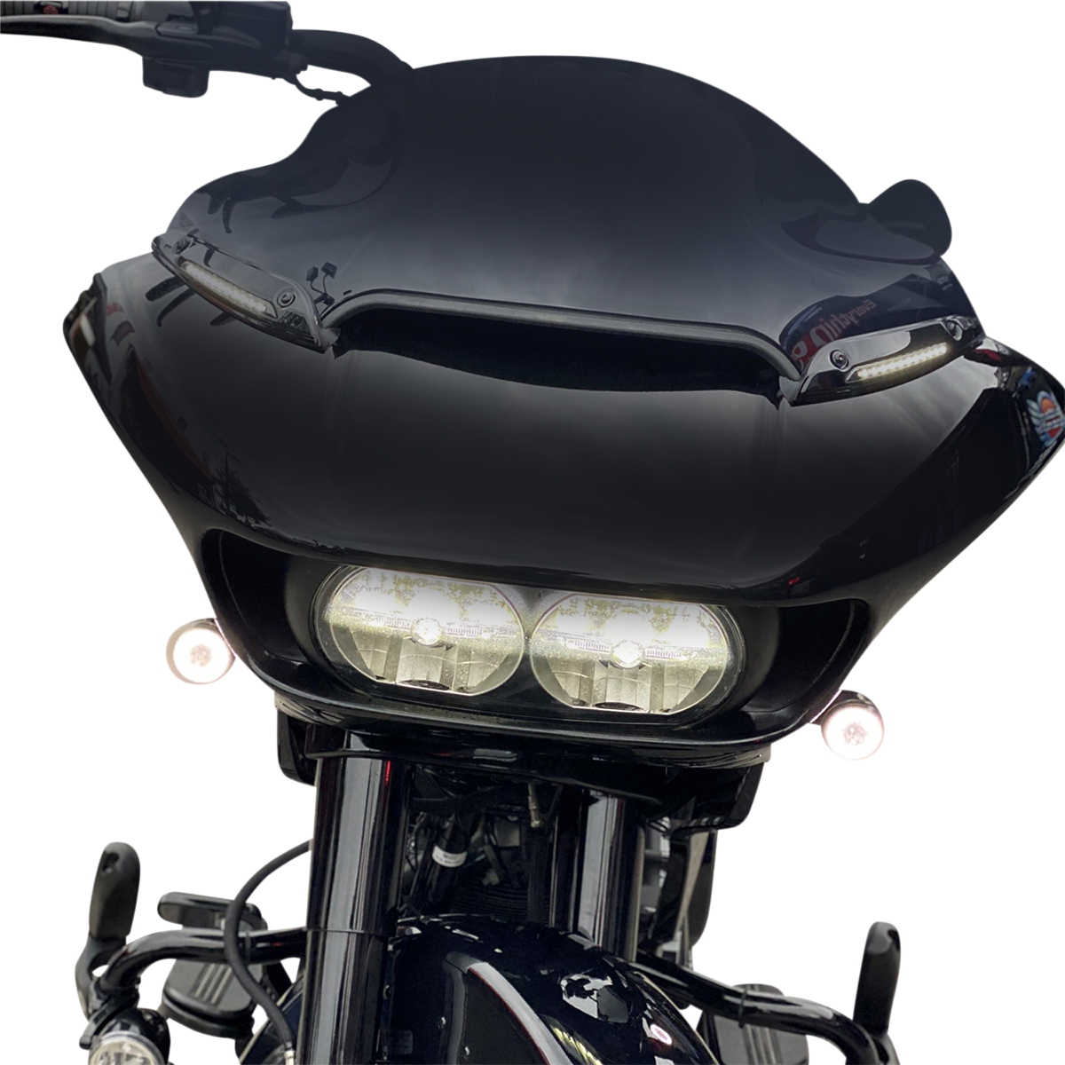 Custom Dynamics LED Windshield Turn Signal Trim Kit 2015-2024 Harley Road Glide