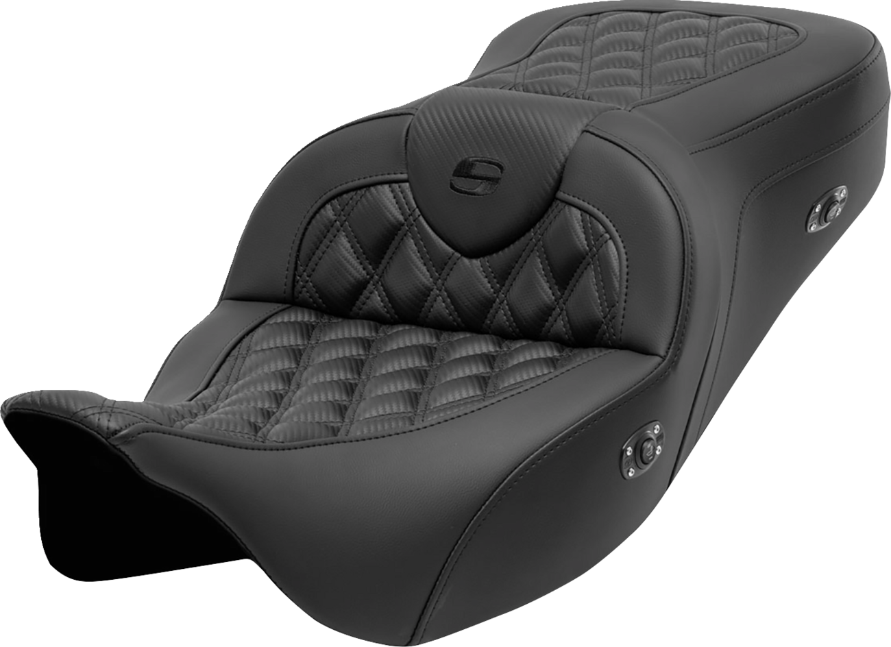 Saddlemen Roadsofa Carbon Lattice Heated Gel Seat fits 2008-2025 Harley Touring