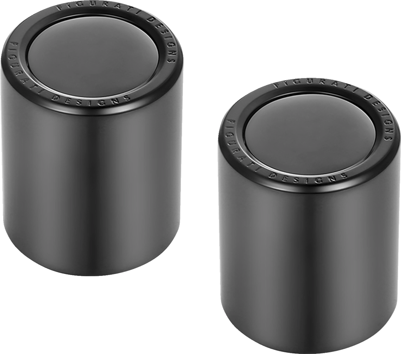 Figurati Smooth Black Medium Magnetic Docking Hardware Covers for Harley