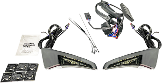 Custom Dynamics Backrest Chrome Smoke Lights 2014-2022 Harley Touring Models