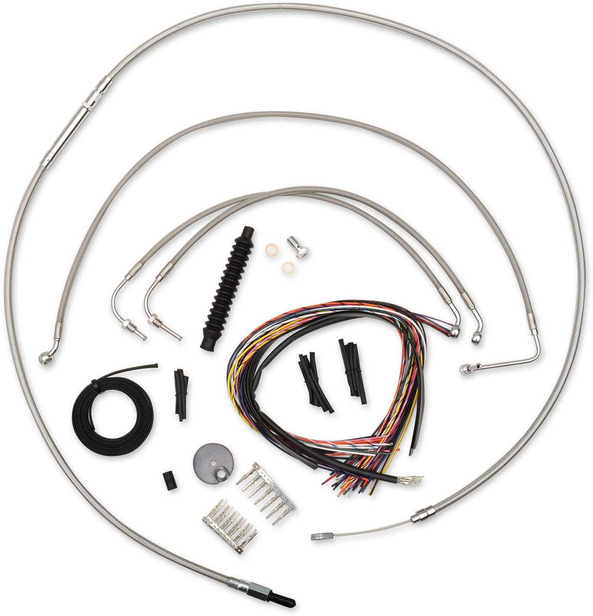 La Choppers Braided 15"-17" Ape Hanger Handlebar Kit 2014-2015 Harley Touring