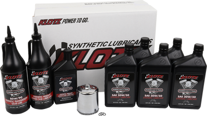 Klotz Premium Synthetic Oil Change Kit 1998-2022 Harley Touring Softail Dyna