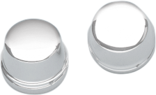 Drag Specialties Chrome 1" Front Axle Caps 2004-2020 Harley Touring FLHX FLHR