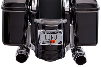 Ciro Chrome LED Latitude Taillight License Plate Mount 2010-2013 Harley Touring
