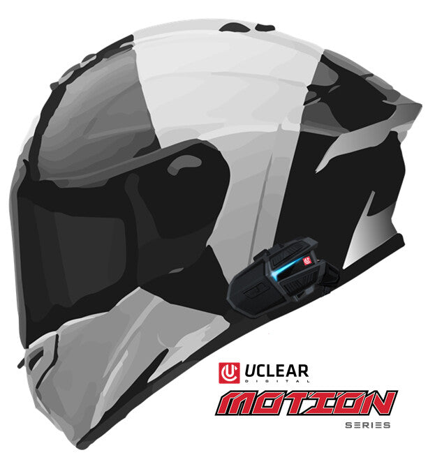 Uclear Motion 4 Lite Universal Bluetooth Motorcycle Fullface Helmet Communicator