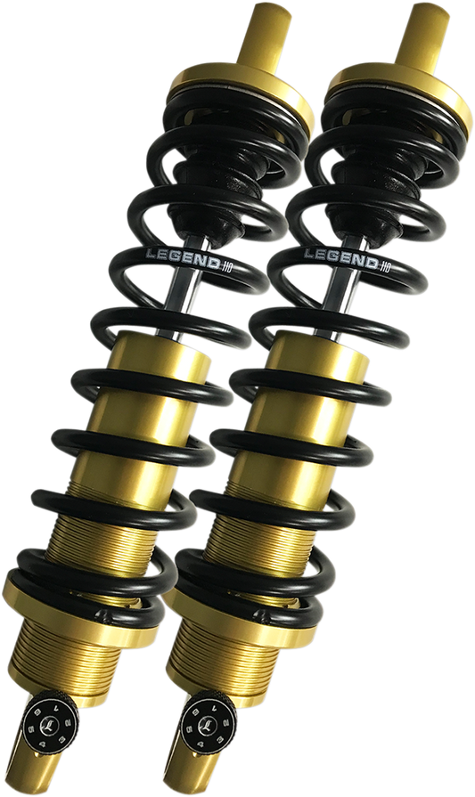Legend Revo-A Gold 12" Standard Rear Shocks 1991-2017 Harley Dyna FXD FXDB FXDL