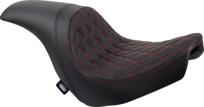 Drag Specialties Predator Red Diamond Seat 2018-2025 Harley Softail Low Rider