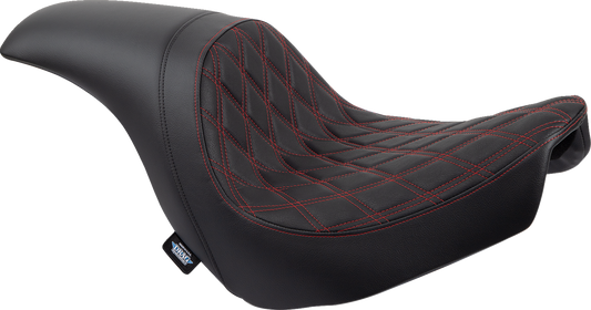 Drag Specialties Predator Red Diamond Seat 2018-2025 Harley Softail Low Rider