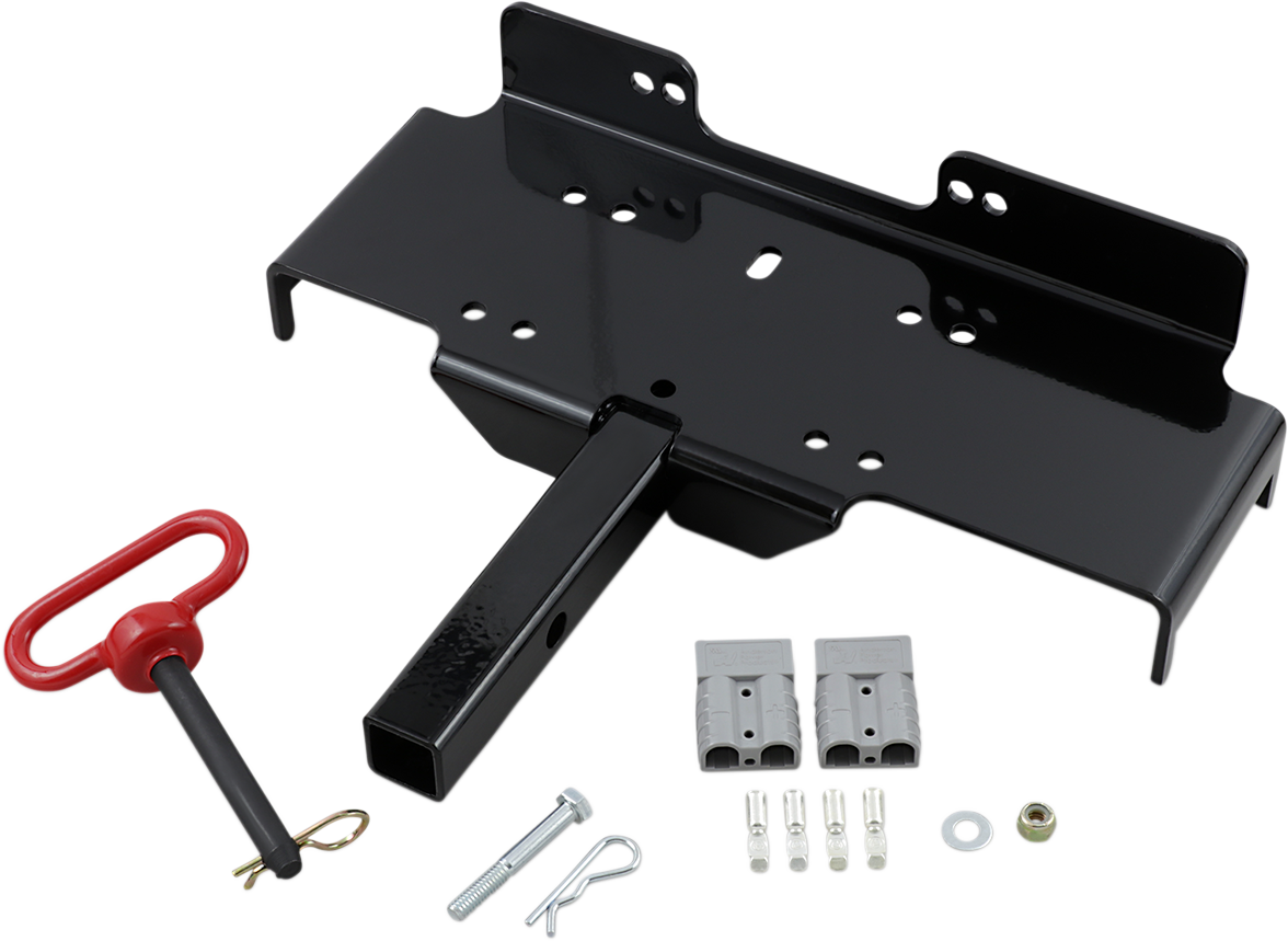 Moose Utility ATV UTV Universal Black 1-1/4" Steel Winch Receiver Mounted Cradle