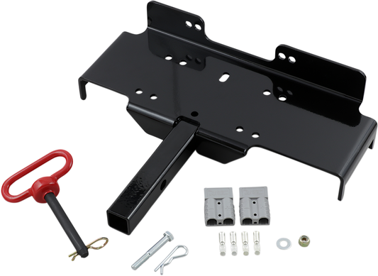Moose Utility ATV UTV Universal Black 1-1/4" Steel Winch Receiver Mounted Cradle