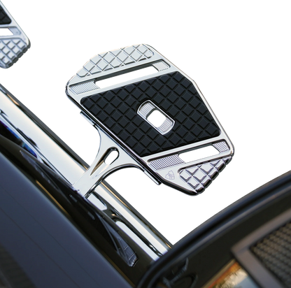Arlen Ness Forged Chrome Passenger Floorboard Mounts for 1993-23 Harley Touring