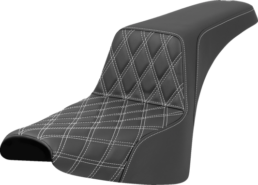 Saddlemen Step-Up White Lattice Gel Seat for 2018-2024 Harley Softail FLHCS FLSL