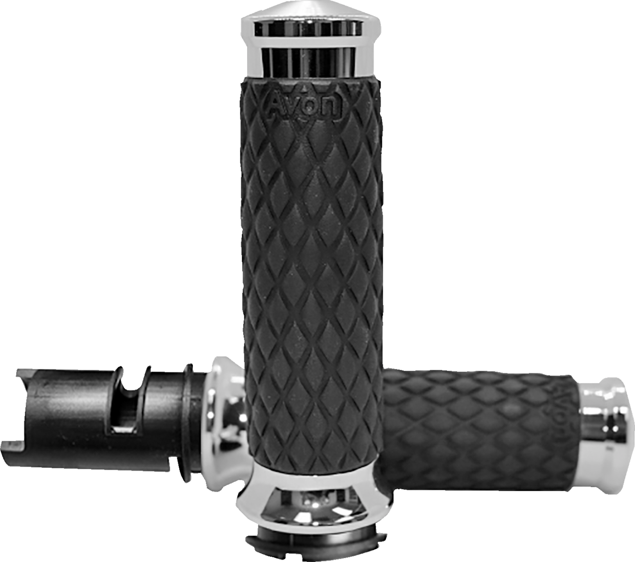 Avon Diamond Contour Chrome TBW Hand Grips for 2023-2025 Harley Touring Softail