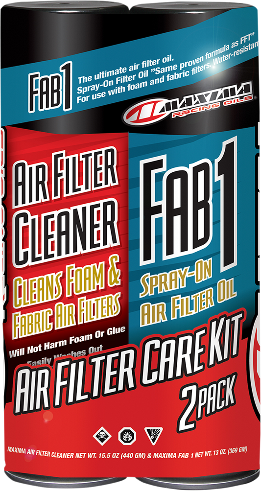 Maxima Aerosol Spray Universal Motorcycle Offroad Snowmobile Air Filter Care Kit