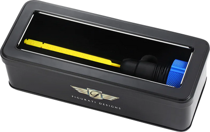 Figurati Curved Blue Magnetic Engine Oil Dipstick for 2007-2016 Harley Touring