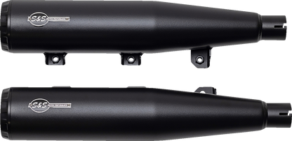 S&S Grand National Black Slip On Mufflers fits 2015-23 Indian Scout Bobber Sixty