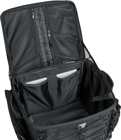 Kuryakyn 5285 Textile Black Momentum Vagabong Seat Rack Bag for Harley Davidson