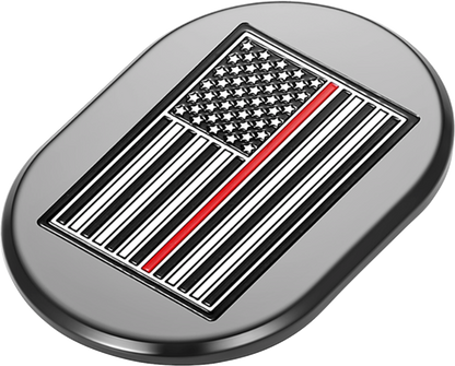 Figurati Red Line American Flag Right Left Antenna Cover 2009-23 Harley Touring