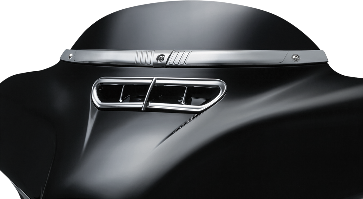 Kuryakyn Tri Line Chrome Fairing Windshield Trim 2014-2020 Harley Touring KUR2631