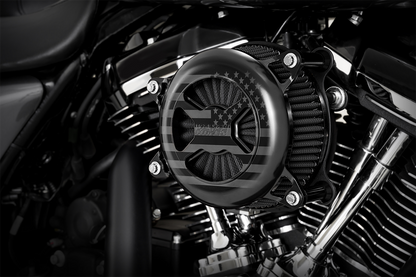 Vance & Hines Black VO2 America Air Filter Cleaner Kit 2017-2024 Harley Touring