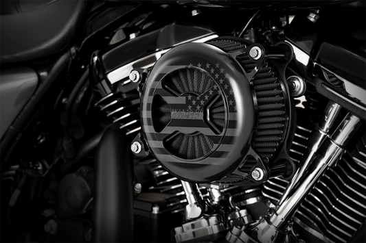 Vance & Hines Black VO2 America Air Filter Cleaner Kit 2017-2024 Harley Touring