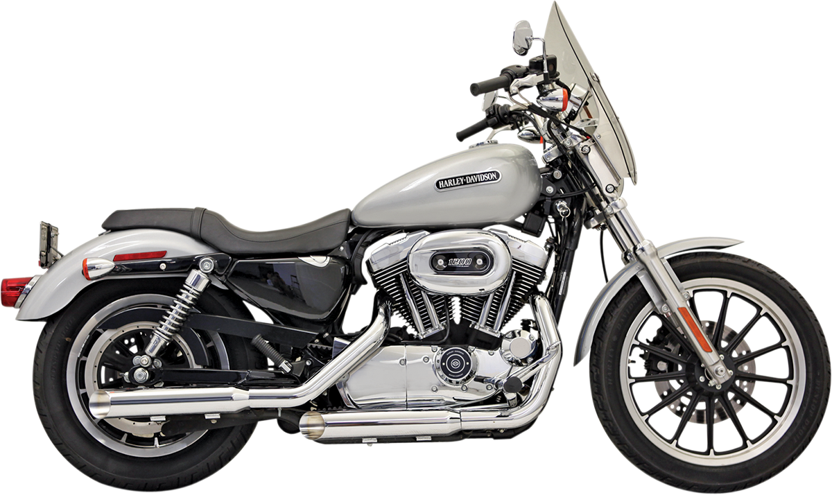 Bassani Firepower Chrome 3" Slip on Exhaust Mufflers 04-13 Harley Sportster XL