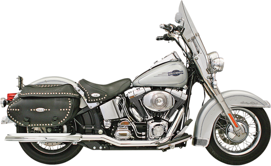 Bassani Power Curve True Dual Exhaust Headpipes fits 2007-2017 Harley Softail