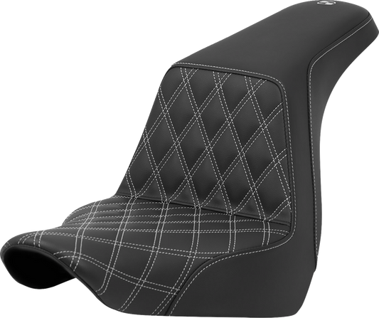 Saddlemen Step Up Silver Lattice Gel Seat 2018-2025 Harley Low Rider Sport Glide