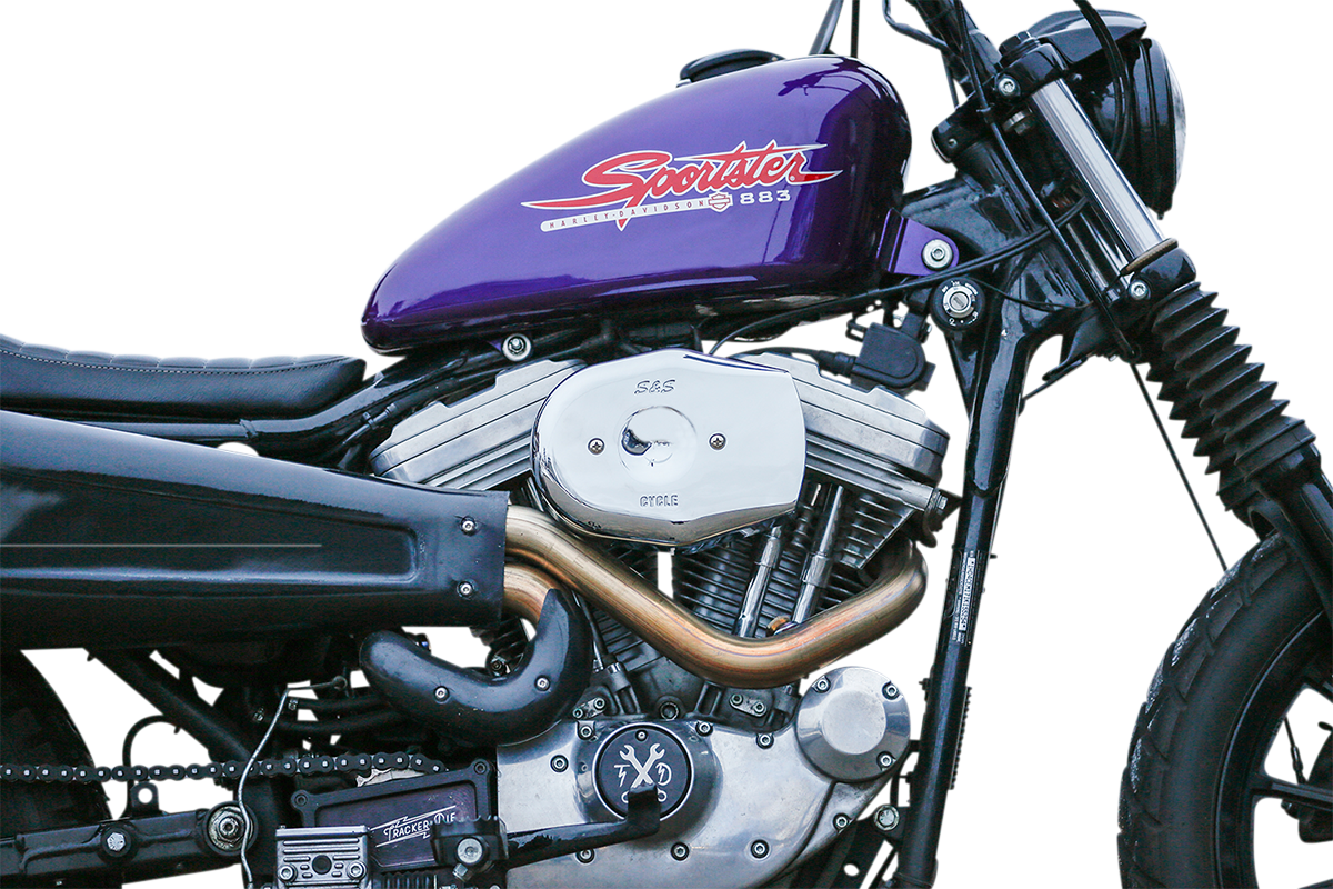 S&S Chrome Stealth Tribute Two Throat Intake Air Cleaner Filter Cover for Harley