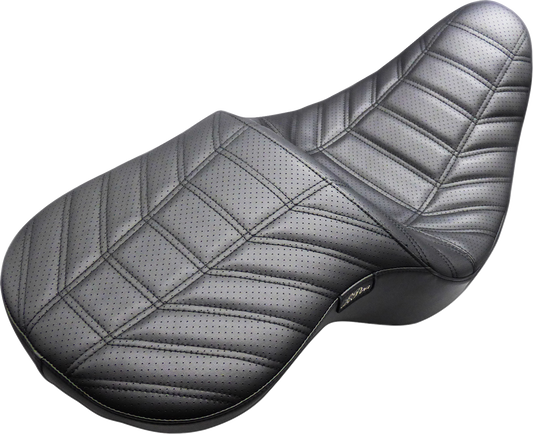 Le Pera Maverick Daddy Long Leg Track Pleated Seat for 2018-2025 Harley Softail