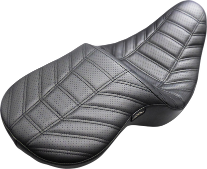 Le Pera Maverick Daddy Long Leg Track Pleated Seat for 2018-2025 Harley Softail