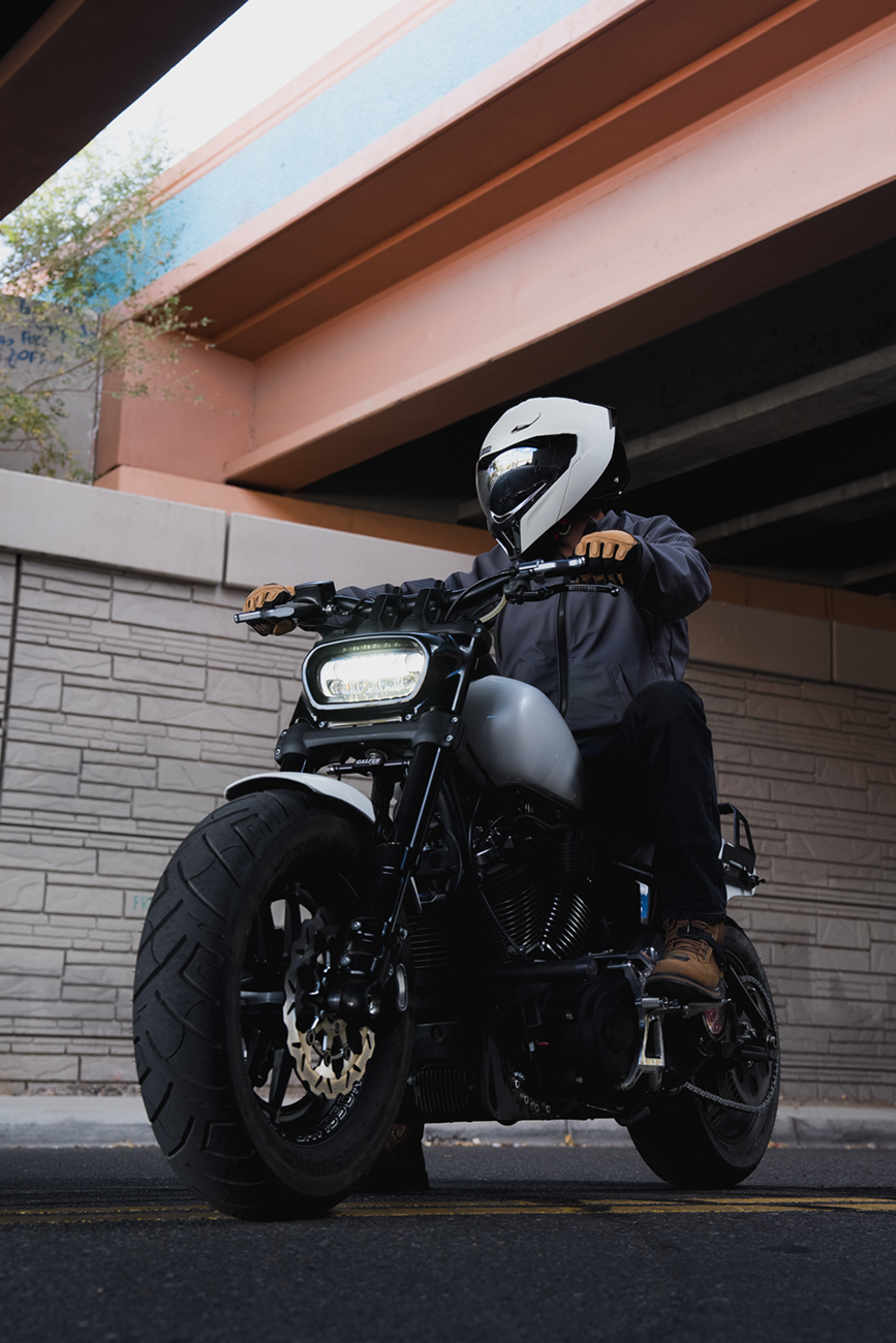 Icon Threshold Solid White Gloss Modular Full Face Adult Motorcycle Helmet