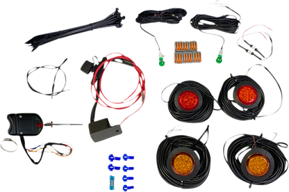 Custom Dynamics Universal ATV UTV Offroad Amber Red LED Turn Signal Kit & Switch