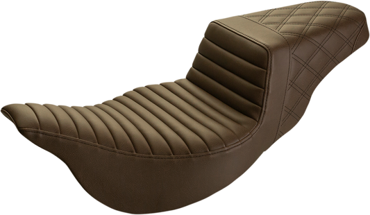 Saddlemen Step-Up Extended Reach 2-Up Brown Seat 2008-2024 Harley Touring FLHX