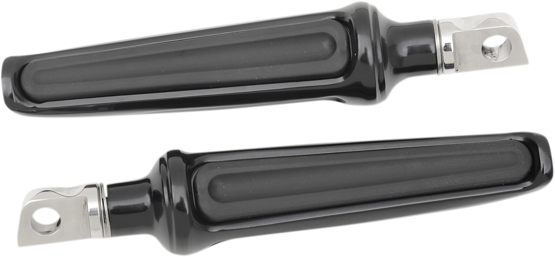 Performance Machine Black Contour Universal Male Mount Footpegs for Harley