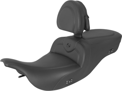 Saddlemen Heated Roadsofa Seat W/ Backrest for 1997- 07 Harley Touring Electra