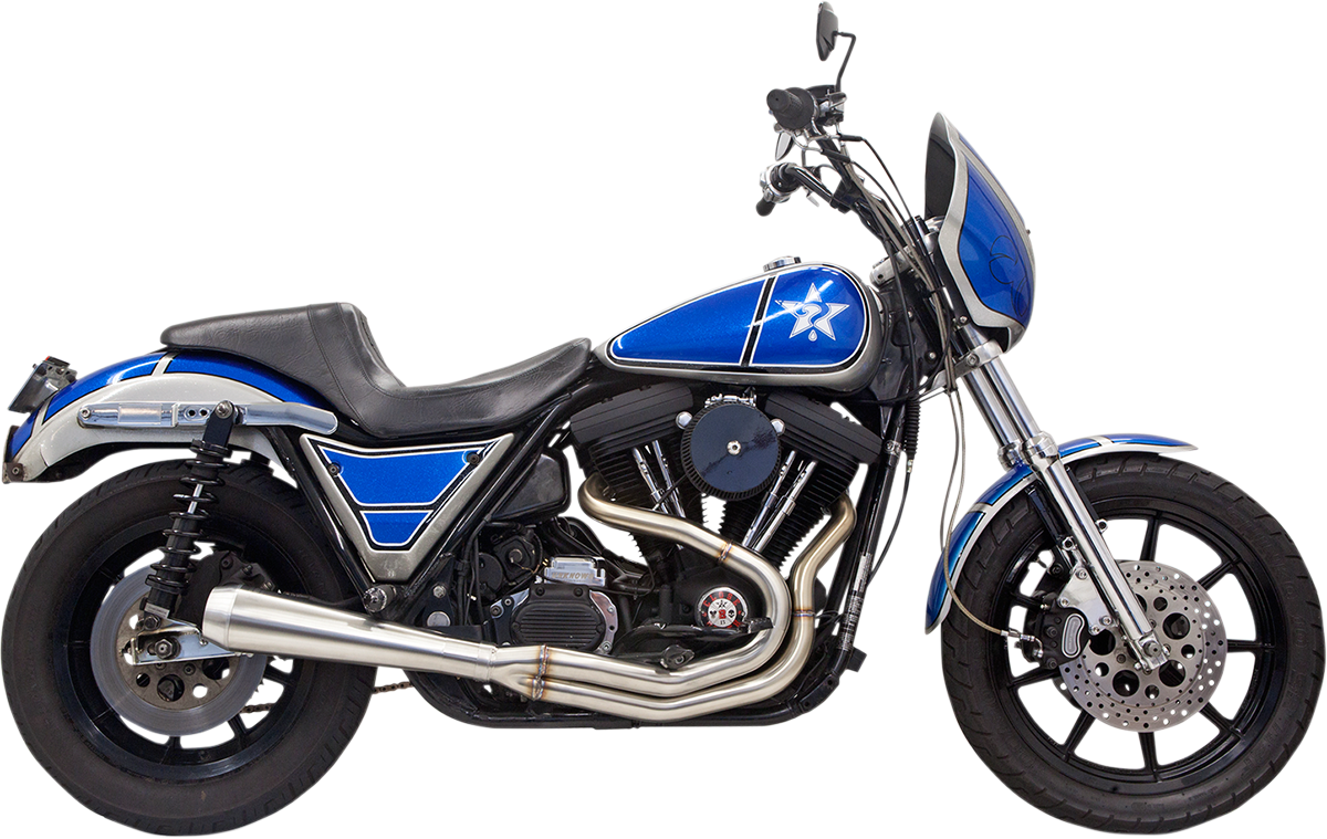 Bassani Road Rage III Stainless 2:1 Exhaust 1984-2000 Harley FXR FXRT FXRS FXRC