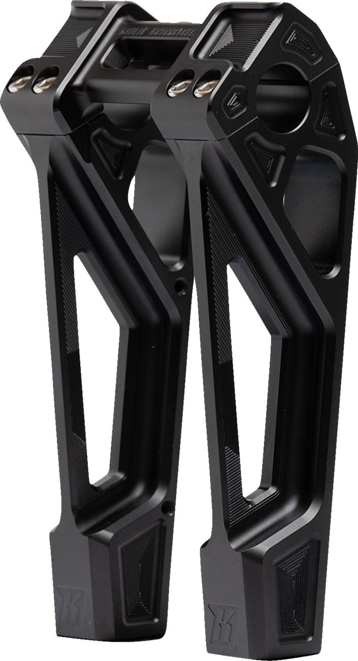 Kodlin Fastback Black 8" Straight Motorcycle Handlebar Risers for Harley K55128