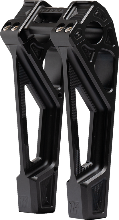 Kodlin Fastback Black 8" Straight Motorcycle Handlebar Risers for Harley K55128