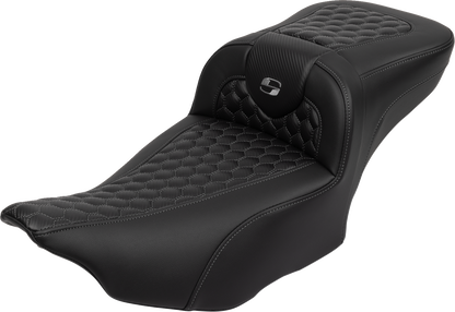 Saddlemen Roadsofa Dark Gray Honeycomb Extended Gel Seat 2023-26 Harley Touring