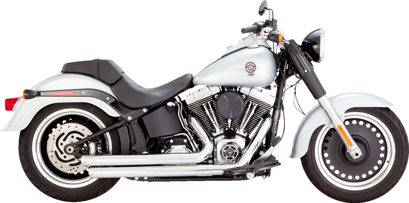 Vance & Hines Big Shots Staggered Chrome Exhaust System for 86-09 Harley Softail
