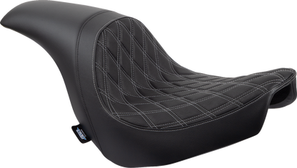 Drag Specialties Predator Silver Diamond Seat 2018-2025 Harley Softail Low Rider