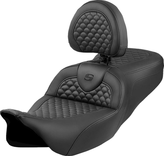 Saddlemen Roadsofa Dragon Scale Seat & Backrest fits 2008-2024 Harley Touring