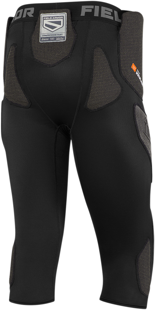 Icon Mens Black Field Armor Textile Motorcycle Riding Racing Compression Pants