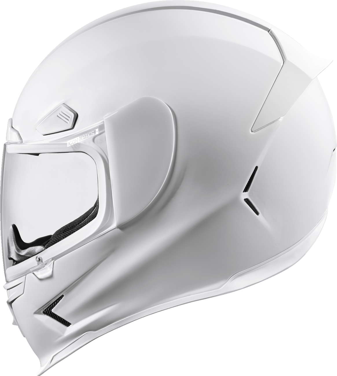 Icon Airframe Solid Gloss White Full Face Unisex Adult Street Motorcycle Helmet