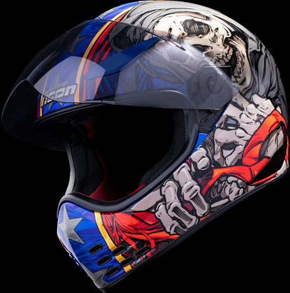 Icon Domain Revere Glory Unisex Adult Motorcycle Street Race Full Face Helmet