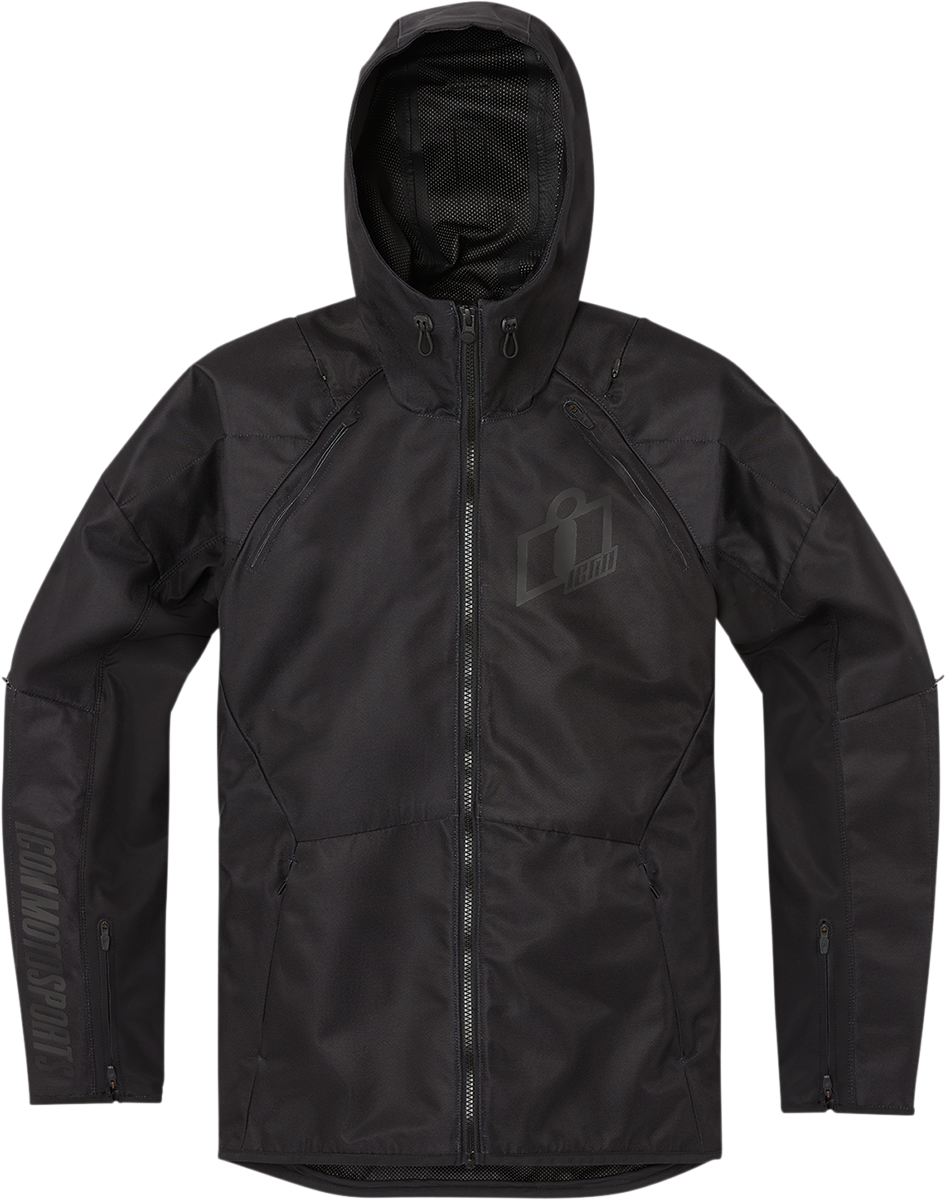 Icon Airform Adult Mens Black Motorcycle Riding Street Racing Zipper Jacket