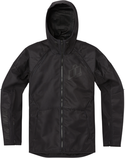 Icon Airform Adult Mens Black Motorcycle Riding Street Racing Zipper Jacket