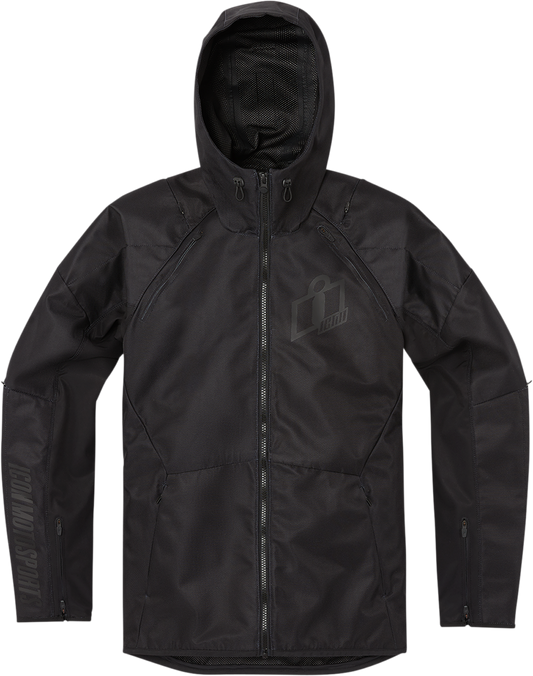 Icon Airform Adult Mens Black Motorcycle Riding Street Racing Zipper Jacket