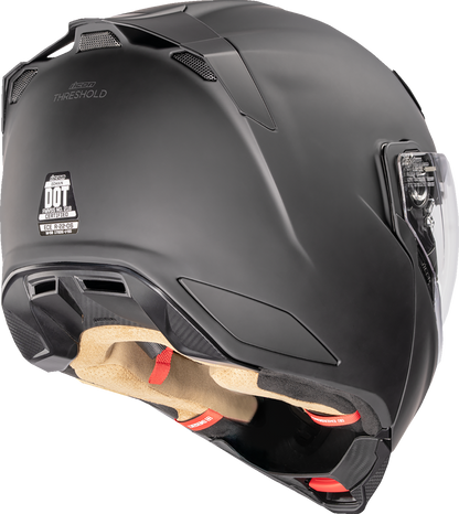Icon Threshold Matte Black Modular Full Face Unisex Adult Motorcycle Helmet